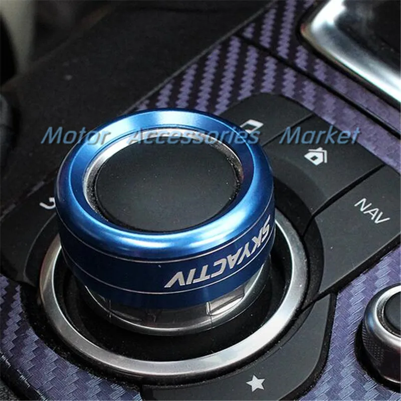 

New Aluminum AUX Media Control Cover Ring Trim For Mazda 3 6 CX-5 CX-9