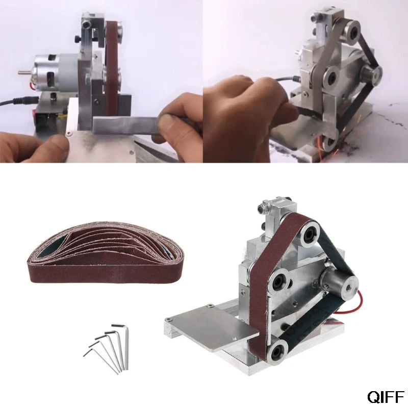 220-240 В мини электрический ленточный шлифовальный станок электрический шлифовальный станок DIY шлифовальная полировальная машинка резец кромки точилка 25 июня