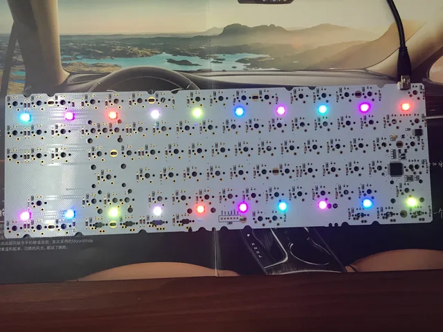 satan backlight 87 key diy mechanical keyboard pcb white board