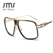 GUVIVI Для мужчин Металл золото модная оправа для очков дизайн большой очки в квадратной оправе для Для мужчин оптический lunettes де Лекция GY-615