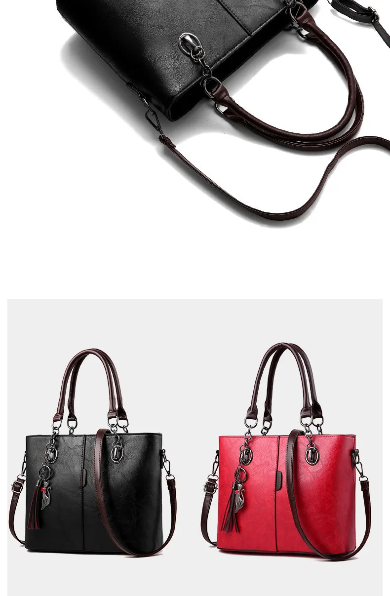 Women Bag Vintage Casual Tote Fashion Women Messenger Bags Shoulder student Handbag Purse Wallet Leather