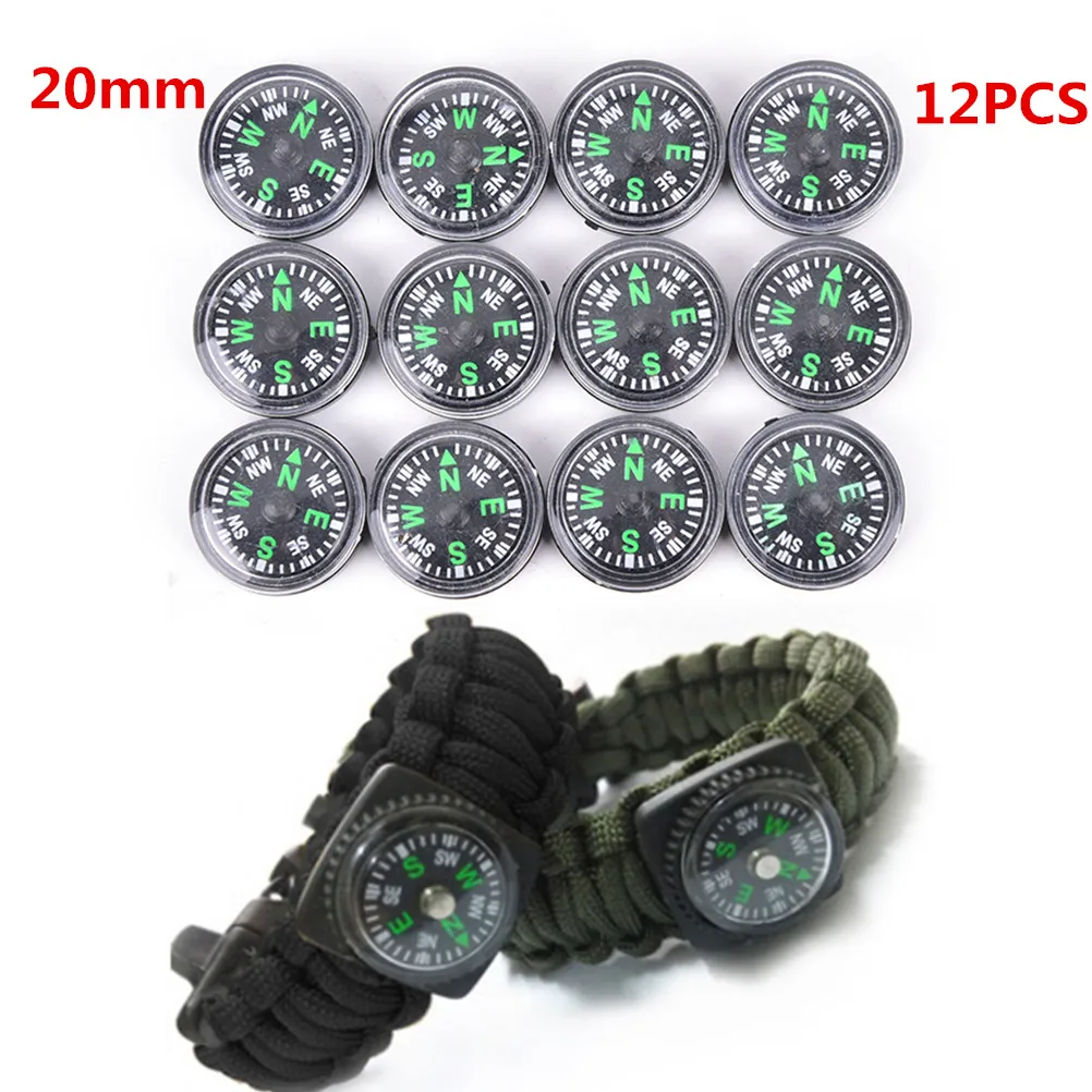 

12Pcs Professional Mini Compass Map Scale Ruler Multifunctional Equipment Outdoor Hiking Camping Survival Handheld