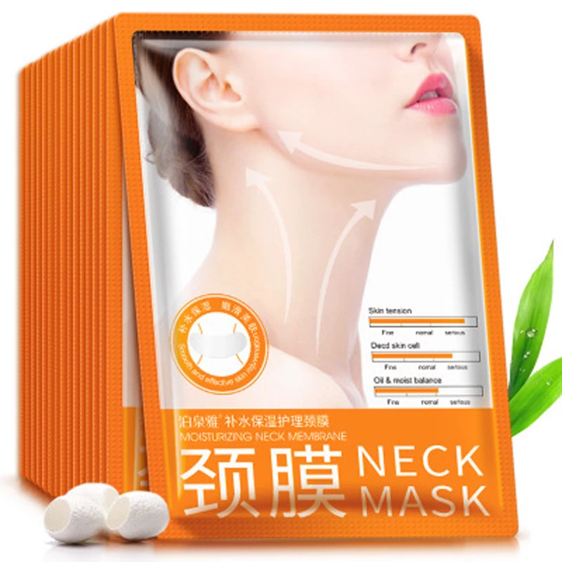 

10pcs/lot BIOAQUA Neck Mask Anti-wrinkle Whey Protection Skincare Hyaluronic Powerful Whitening Moisturizing Nourishing Mask