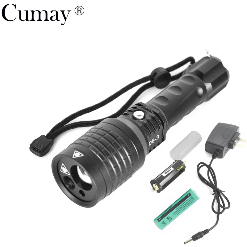 

3 in 1 Zoomable Led Flashlight with Red Green laser Pointer light Torch For Outdoor Camping Lantern + 18650 battery charger