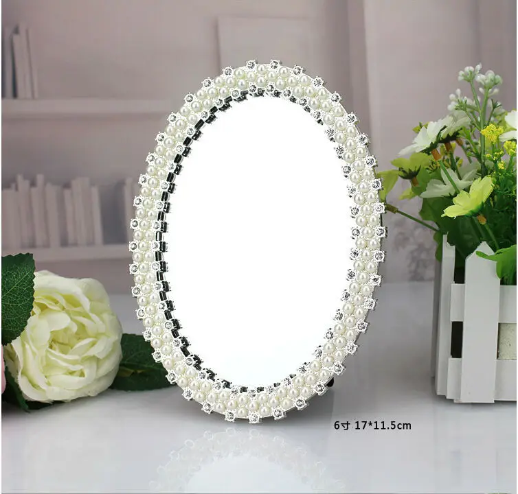 Роскошный европейский стиль, подставка, зеркало, туалетный столик, винтажное зеркало для макияжа, ручное зеркало, настольное зеркало для макияжа, винтажное зеркало, mirrorJ015