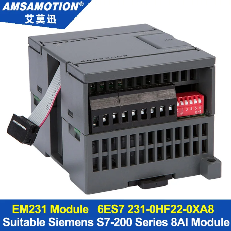 Amsamotion 8AI Extension Module Suitable Siemens S7-200 PLC 8 Input Analog Module EM231 6ES7 231-0HF22-0XA8 Amsamotion 8AI Extension Module Suitable Siemens S7-200 PLC 8 Input Analog Module EM231 6ES7 231-0HF22-0XA8