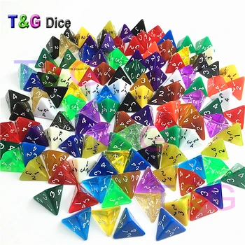 

Wholesales HOT SELL 4-sided D4 dice for board game card game and other games accessories random 10pcs