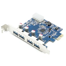 Free Shipping 4 Port USB 3.0 PCI Express Card PCIe USB 3.0 Host Controller 4 x USB3.0 with VLI Controler NED720201 5GBPS