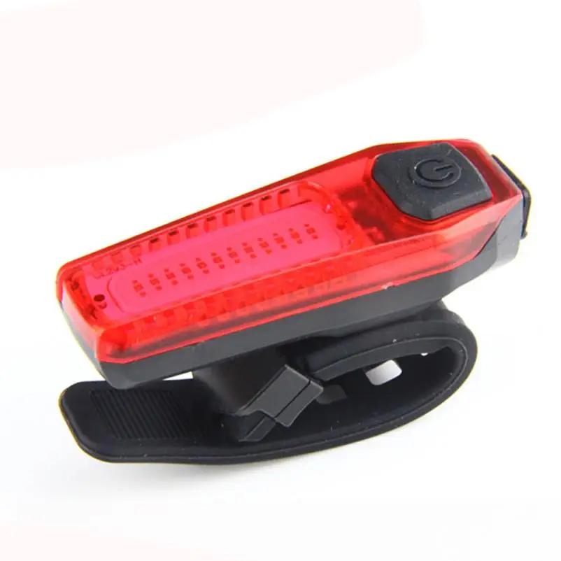 1PC Bike Tail Light Rechargeable LED USB Mountain Bike Tail Light MTB