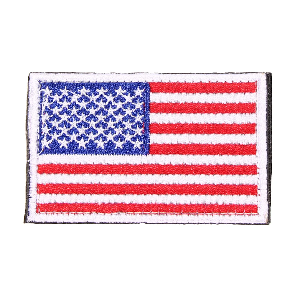 Free Shipping American Flag Embroidered Patch Patriotic USA Military