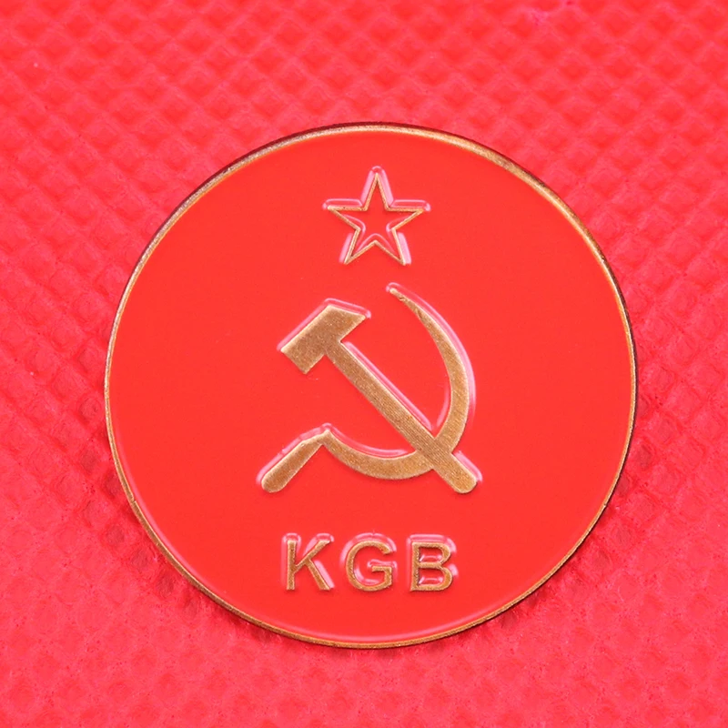 Русский KGB значок Красная звезда на булавке советская CCCP брошь в виде медали для мужчин СССР коммунизма булавка Патриот ювелирные изделия подарок ww2 антикварная коллекция