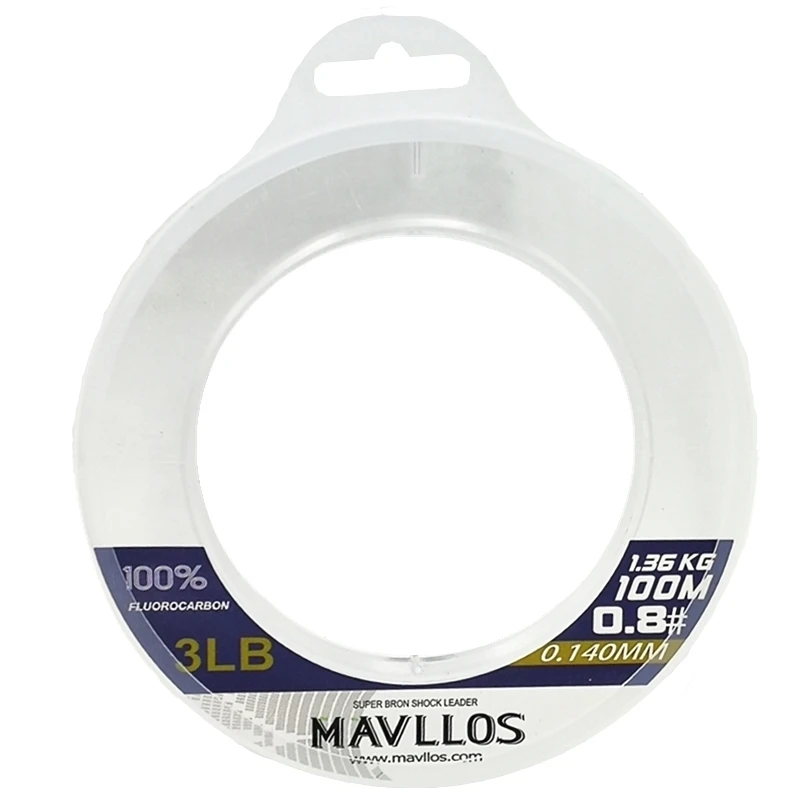Mavllos 50 m 100 m اليابان الكربون الألياف حيدة الكارب يطير الصيد فلوريد خط زعيم Pwoer 100% فلوريد خيط صنارة الصيد