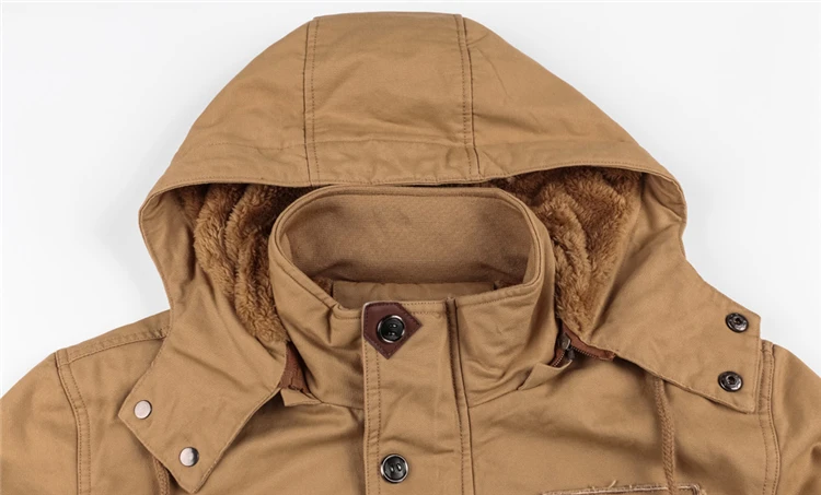 Новое поступление Мужские Зимние флисовые куртки теплое пальто с капюшоном теплая толстая верхняя одежда мужская военная куртка мужская брендовая одежда