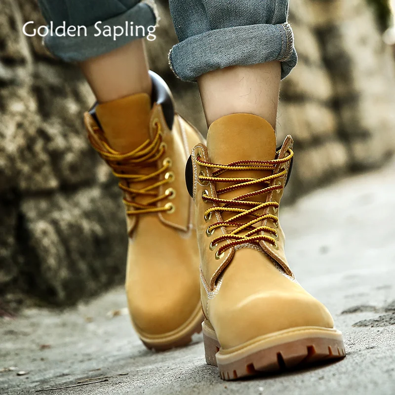 

Golden Sapling Women's Tactical Boots Waterproof Leather Outdoor Shoes Women Breathable High Top Hiking Shoe Woman Sport Sneaker