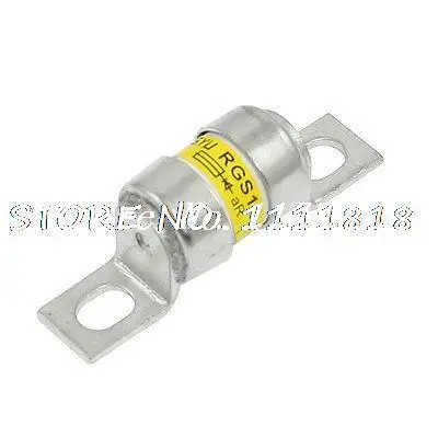 

Silver Tone Metal Bolted Fast Acting Fuse 100A 380V AC SYU RGS11