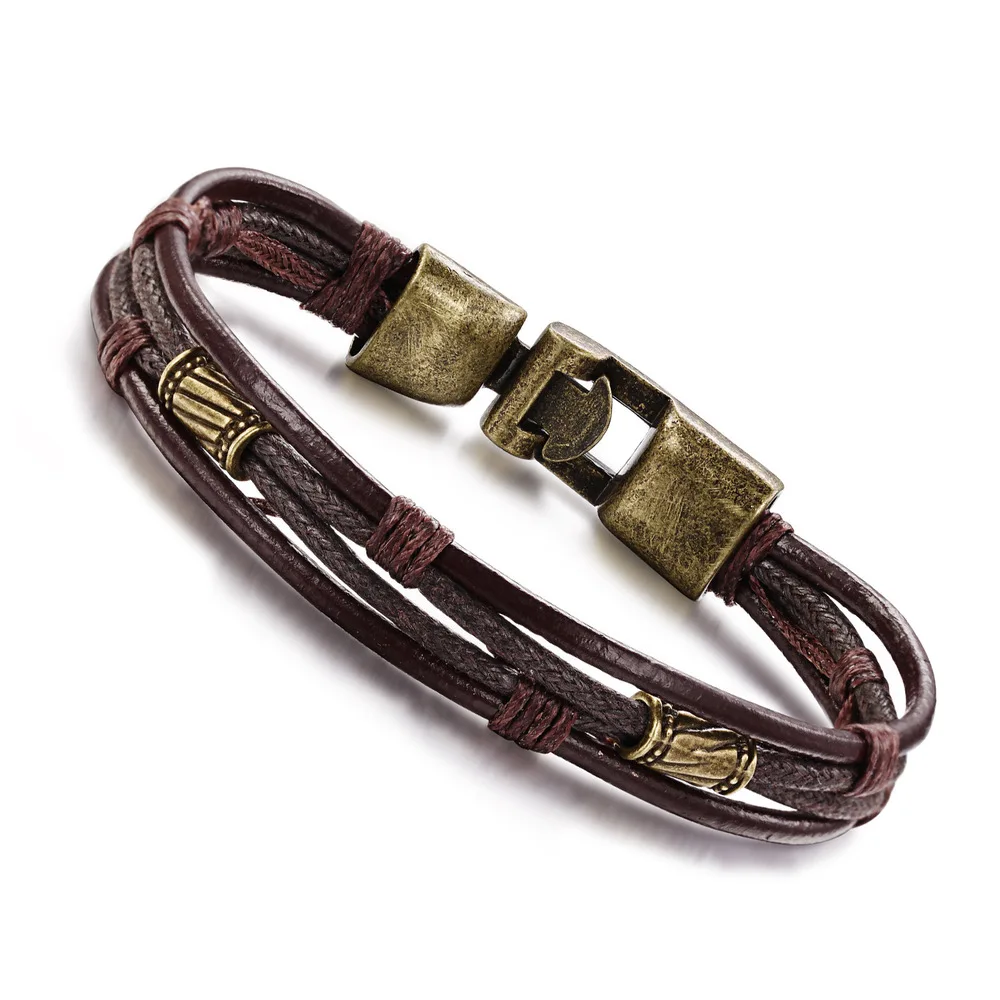 Retro Jewelry wholesale new jewelry male bracelet fashion leather
