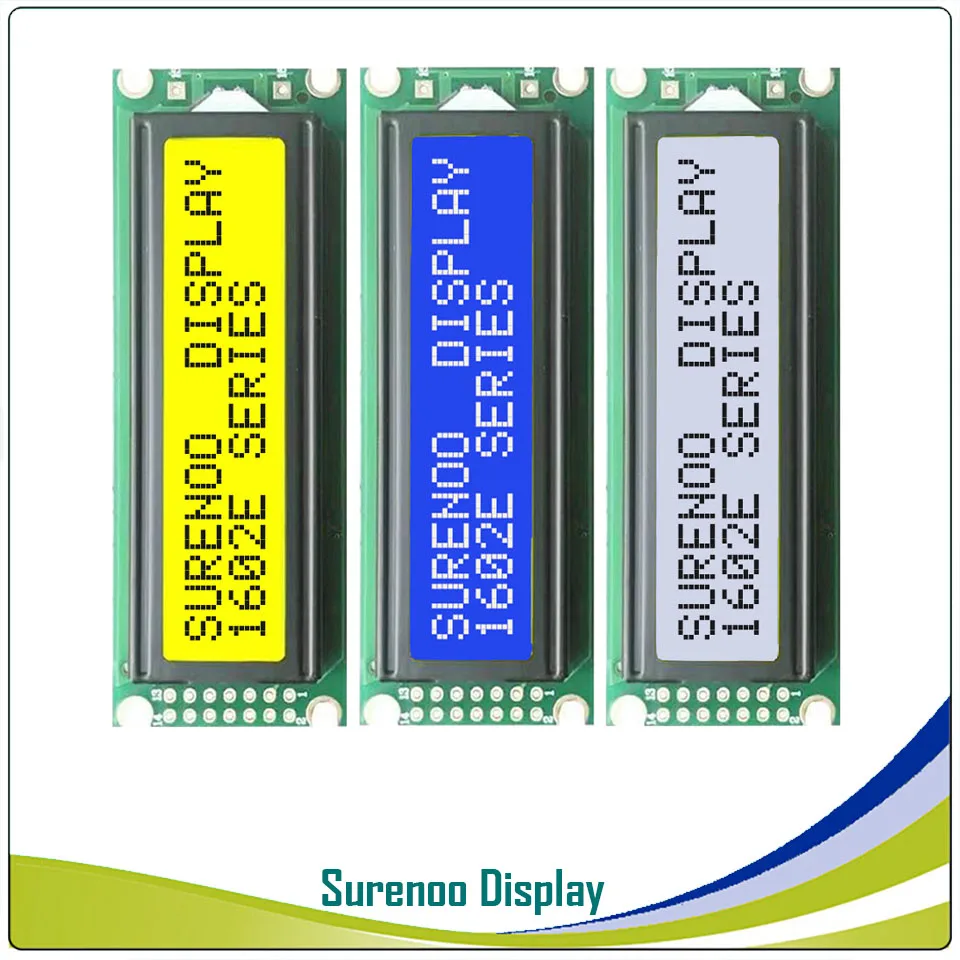 

Left Interface 162 16X2 1602 Character LCD Module Display Screen LCM Yellow Green Blue with LED Backlight