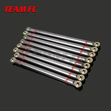 8pcs/lot TeamFc Aluminum Alloy Link Rod 313MM Wheelbase for 1/10 RC Car Crawler Axial SCX10