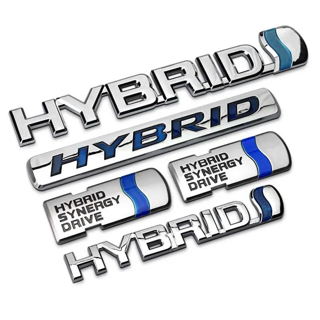 Blue Silver Quality Abs Chrome Hybrid Synergy Drive Car Styling Blue Silver Quality Abs Chrome Hybrid Synergy Drive Car Styling Reing Emblem Badge Sticker Trunk Logo For Toyota Carmy