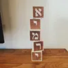 1pcs Personalized Hebrew Wooden Alphabet Letters Baby Name Blocks For Nursery Bedroom Photo Shoot Decoration Newborn Keepsake ► Photo 1/4