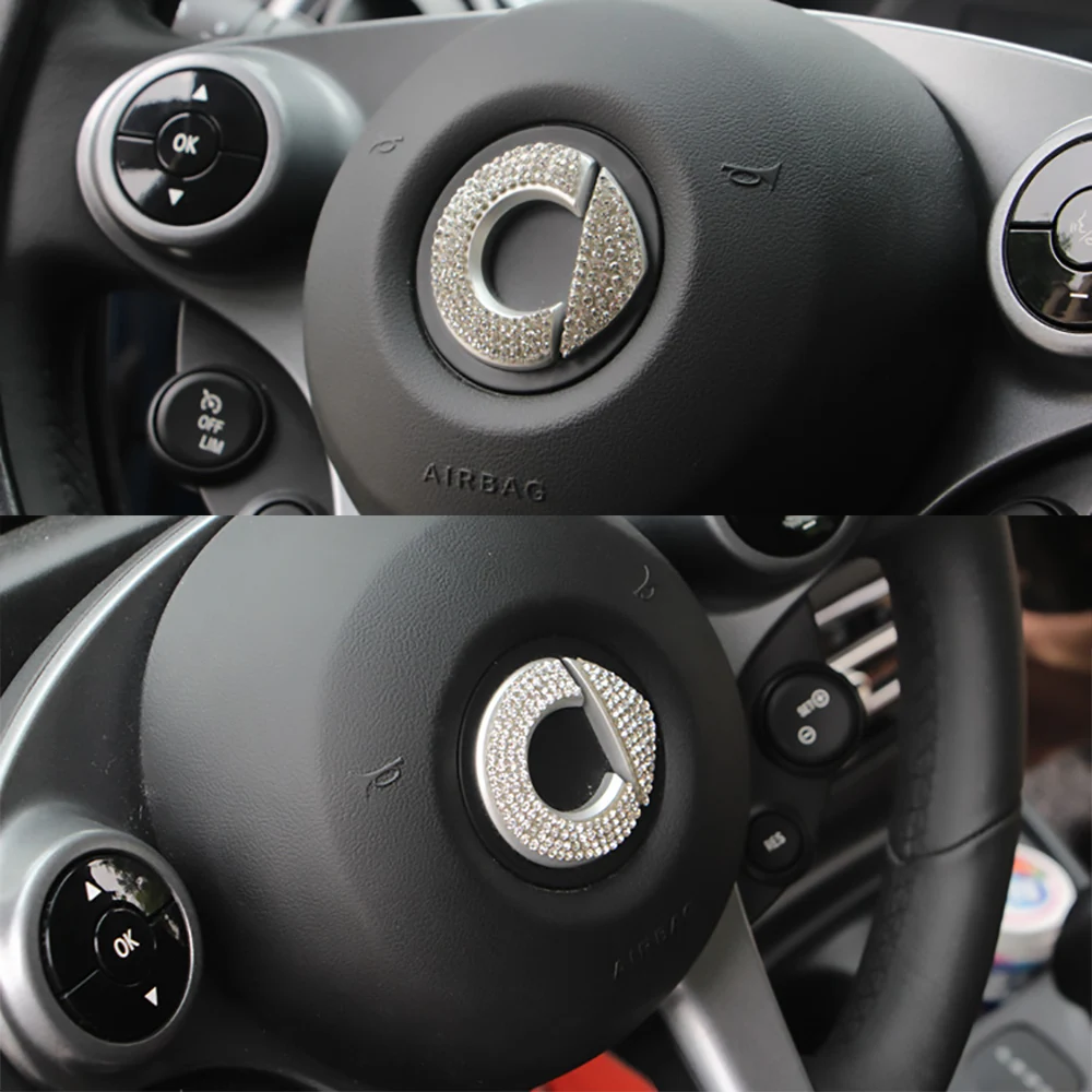 Персонализированная наклейка на руль с флэш логотипом для Mercedes Smart Fortwo Forfour 453 451