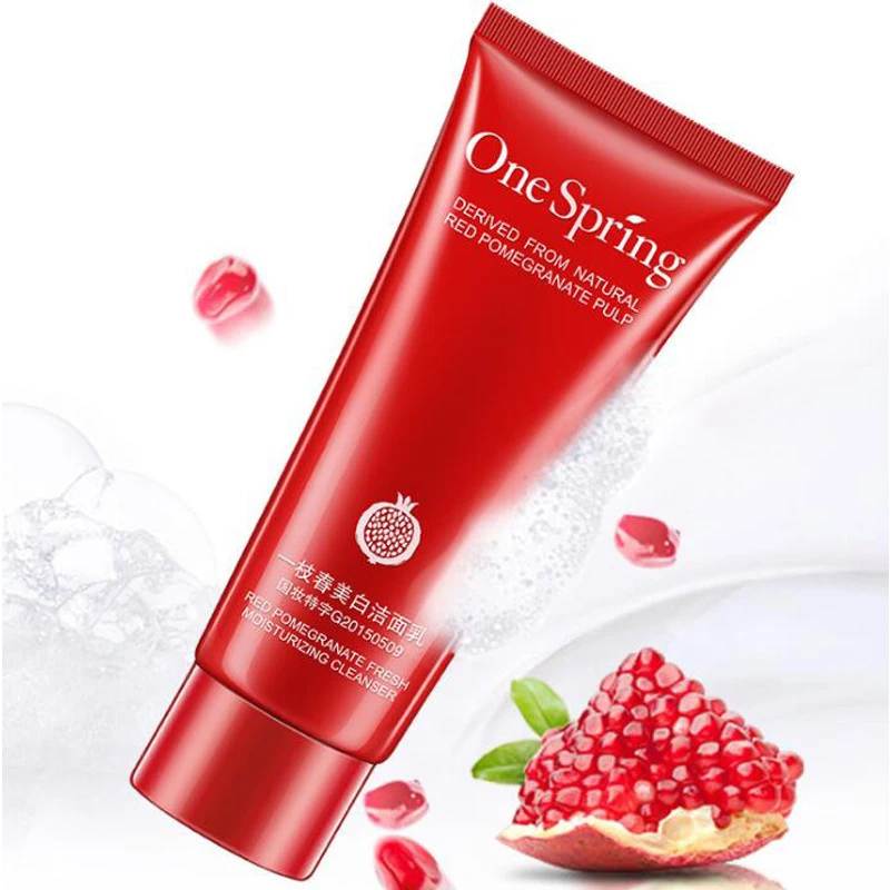 

Red Pomegranate Cleanser Deep Cleansing Facial Cleanser Skin Moisturizing Exfoliating