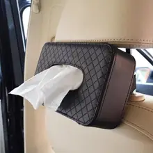 Универсальный Кожаный Автомобильный тканевый ящик автоматический насос Кассетный аксессуары держатель креативные съемные наклейки коробка для салфеток Органайзер