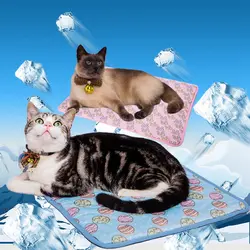 Коврик для домашних животных летний охлаждающий матрас синяя охлаждающая подушка для кошек и собак коврики для кровати морозный шелк