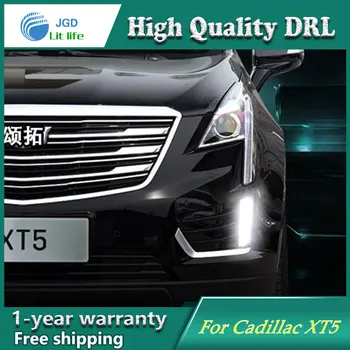 

Free shipping ! 12V 6000k LED DRL Daytime running light case for Cadillac XT5 2016 2017 Daytime Running Lights fog lights