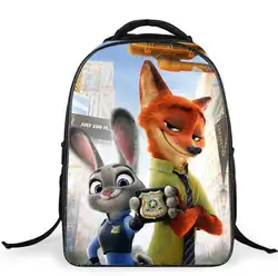 Новый милый мультфильм Zootopia узор детская школьная сумка обувь для мальчиков девочек сумки дети рюкзак Bookbags в наличии