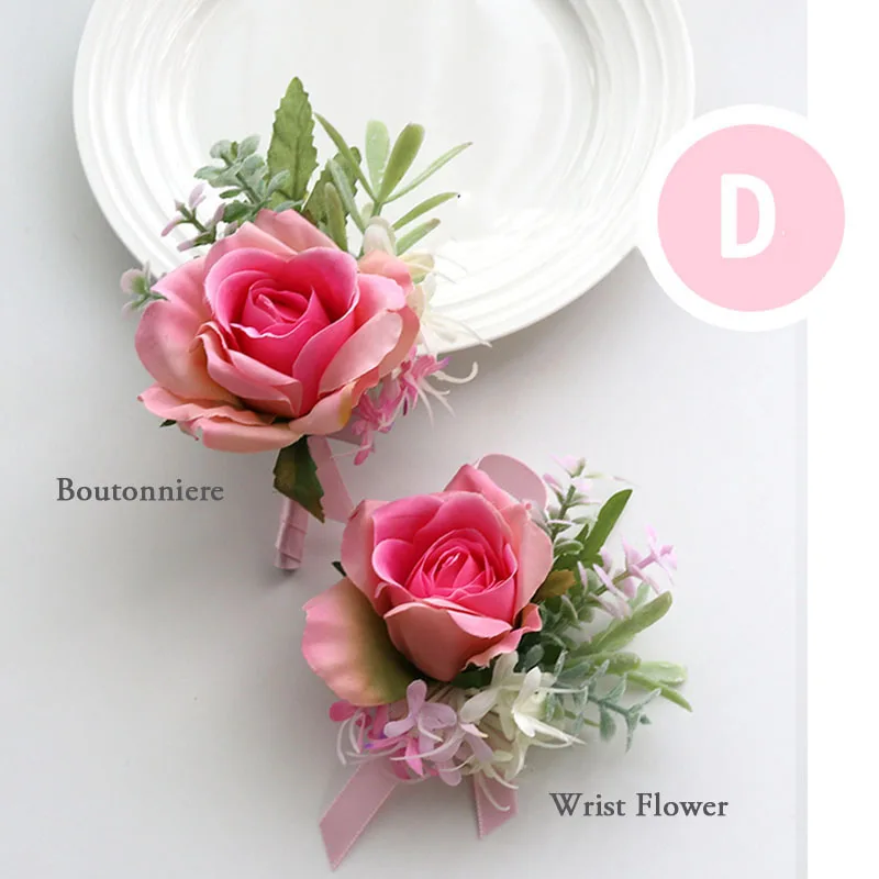 pink wrist corsage boutonniere wedding  (20)