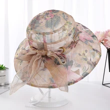 HT2232 рыболовная шляпа шляпы на весну-лето для женщин анти-УФ широкий с полями, солнце шляпа леди плоский Топ Упаковываемый ведро шляпа женская шляпа рыбака