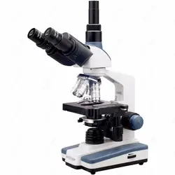 Соединение Микроскоп-amscope поставки 40X-1600X светодиод лаборатория тринокулярный микроскоп соединение w 3d два-Слои механически этап