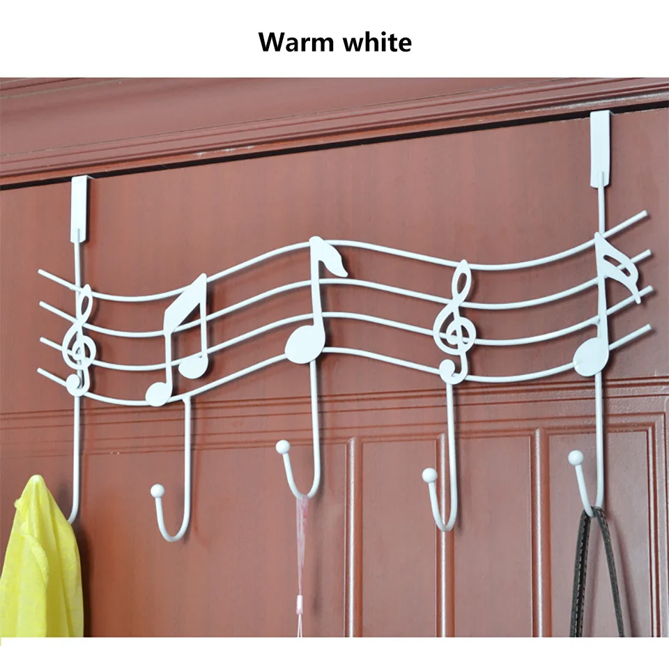 Домашняя Ванная комната кухонное пальто/шляпа/сумка металлический музыкальный стиль крючок-держатель Органайзер железные крючки с 5 крючками