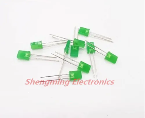 

100PCS 2x5x7 Green Color Diffused Led 120deg 2*5*7 MM.