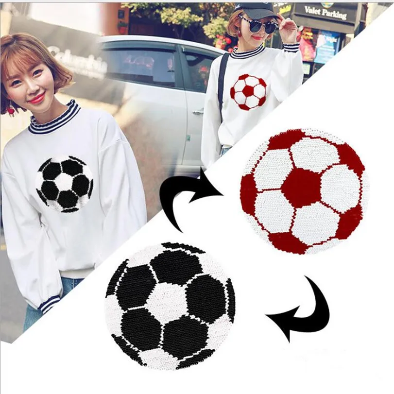 Football Patch Embroidered Soccer Ball Badge Iron Sew On T Shirt Bag Jeans Top
