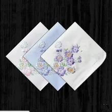 Женский Большой потный хлопковый вышитый носовой платок двойной толстый хлопковый платок