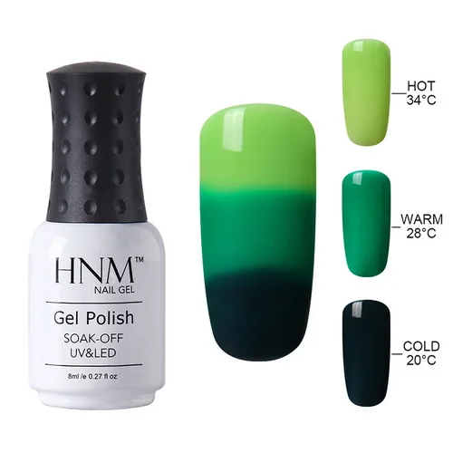 HNM 8 мл термальный 3 цвета меняющий УФ-гель для ногтей лак для ногтей замачиваемый полуперманентный штемпелюя краска - Цвет: 4206