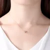 Модное популярное ожерелье LUOTEEMI один большой другой маленький двойной круг ожерелье AAA циркон золотого цвета подходит для молодых женщин ► Фото 3/6