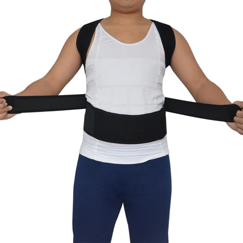 Дышащий Сталь Плиты Ортопедические Корректор осанки коррекции бандажа плеча Поясничные бандажи Ремни корсеты для Для женщин Для мужчин