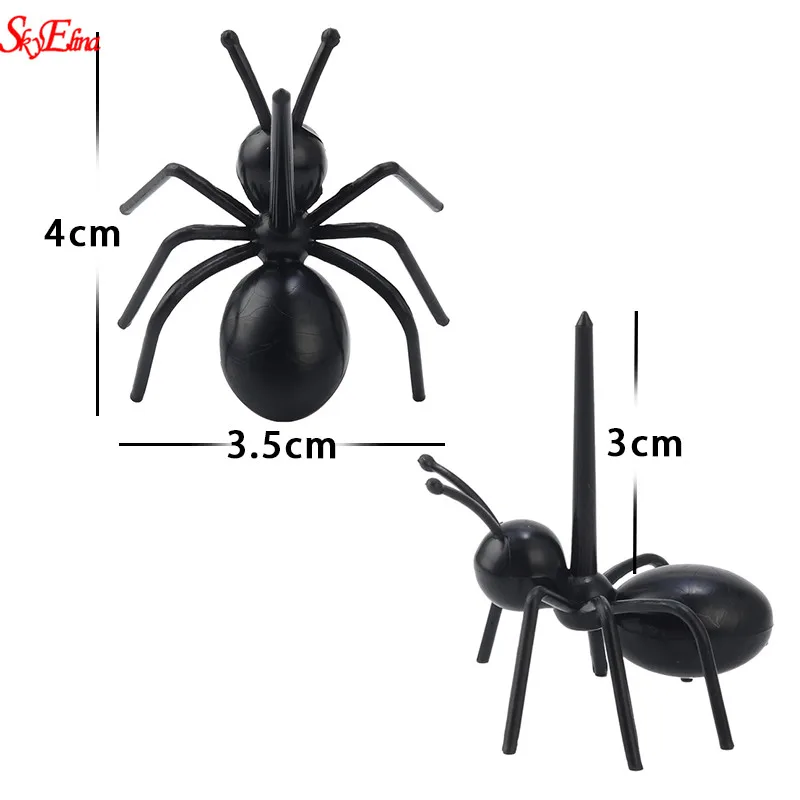 12pcs/set Mini Ant Fruits Fork Vegetable Fruit Fork Snack Dessert Holder For Bar Party Kitchen Accessories 7Z MM199