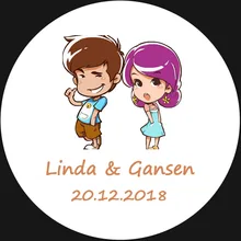 100 шт. оригинальная наклейка на свадьбу подарки для гостей Boda adesivi matrimonio personalizzati