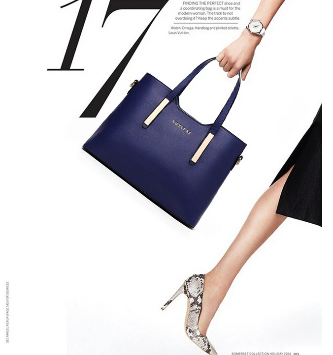 شعبية أزياء المرأة حقائب جلدية الأعلى مقبض مكتب السيدات حمل حقيبة الكتف رسول حقائب الصلبة sacola أسود بيج الأزرق