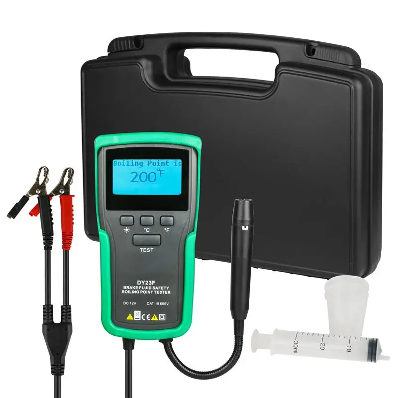 

MR CARTOOL DY23F Car Brake Fluid Tester Boiling Point Liquid Car Diagnostics Tool Auto Goose Neck Probe 12V DC For DOT3 4 5 5.1