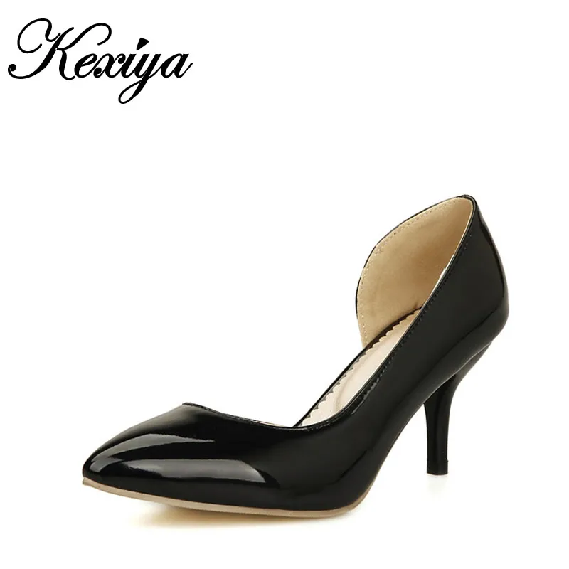 

Big size 30-50 Fashion summer style women shoes sexy Candy color Pointed Toe Slip-On high heels zapatos mujer HQW-668
