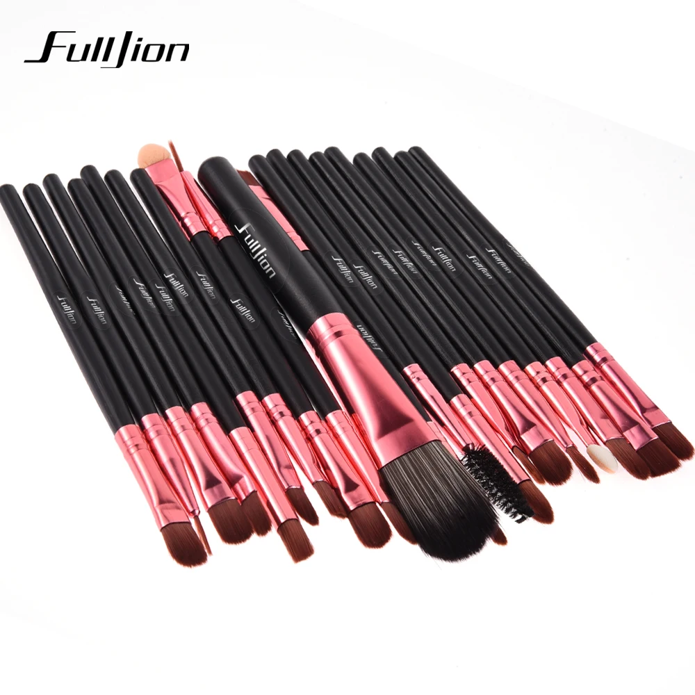Набор кистей для макияжа Fulljion 20 шт. цвет розовый/черный|make brushes|make up brushesblack makeup brushes