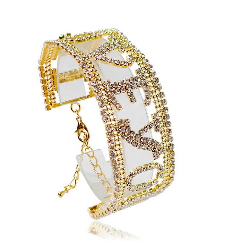 F& U, новинка, стильные циркониевые браслеты с надписью I LOVE YOU, полный кристаллов, для Свадебного Шоу, подарок на день рождения, браслеты для женщин