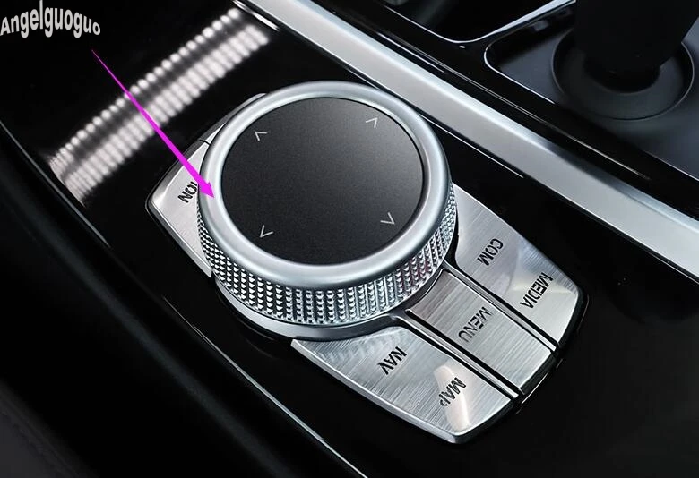 Для BMW GT6 5 7 серия G30 X3 G01 X4 G02 G11 G12 Автомобильный интерьер мультимедийная Кнопка крышка Idriver ручка Накладка кольцо авто-Стайлинг наклейка