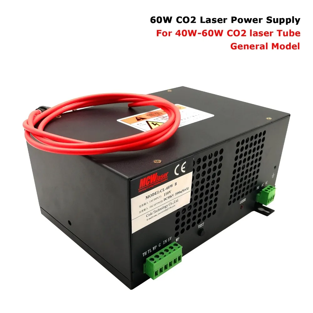 MCWlaser 60 Вт CO2 лазерный источник питания для резки гравера 110 В|cutter|cutter computersupplies party |