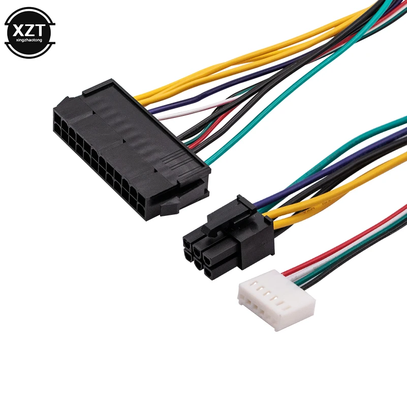 Новый ATX 24 контакта на материнскую плату 2 порта 6 контактов адаптер Кабель